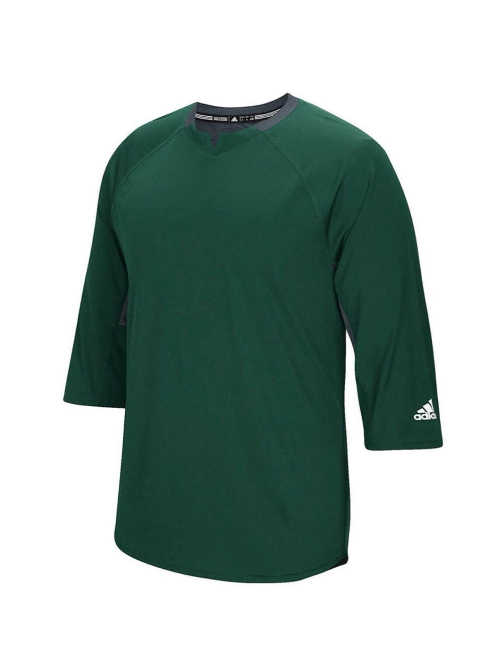 adidas Men’s Fielder’s Choice Dark Green 3/4 Sleeve Performance Jersey